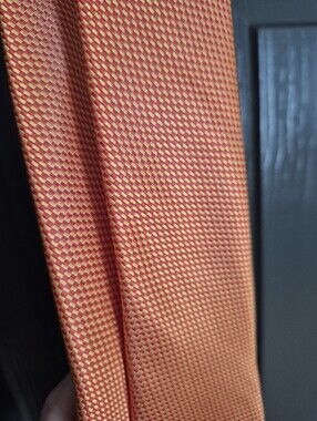 Men's Orange Silk Tie